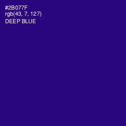 #2B077F - Deep Blue Color Image